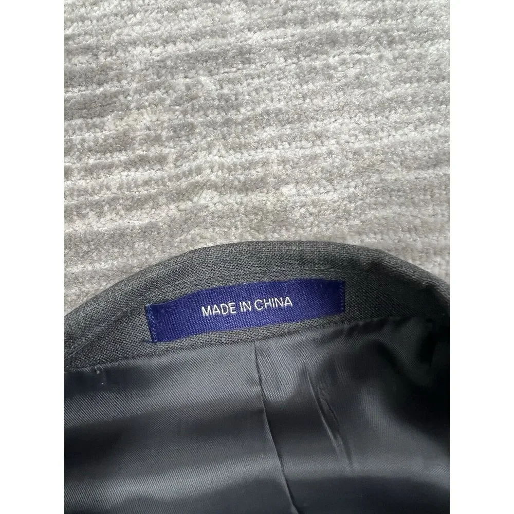 Arrow Blazer Mens‎ 44S Gray Silver Buttons Wool Blend Jacket Sports Coat